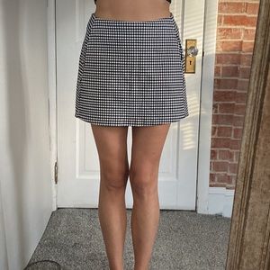 Urban outfitters black and white checkered/gingham mini skirt